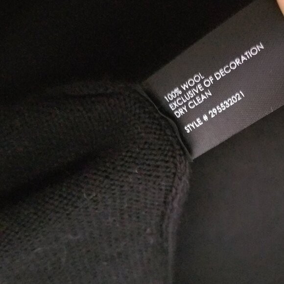 Club Monaco Flora Sweater Dress Bow Tie Back 100% Wool Black Classic LBD S $198 - Picture 10 of 16